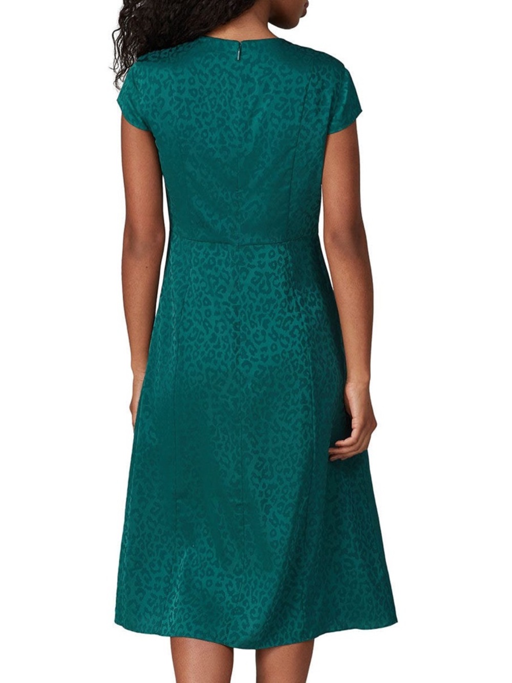 NEW Ted Baker Bellana Emerald Jaquard Leopard Dress TB Size 1 US Women’s Size 4 - Picture 3 of 15
